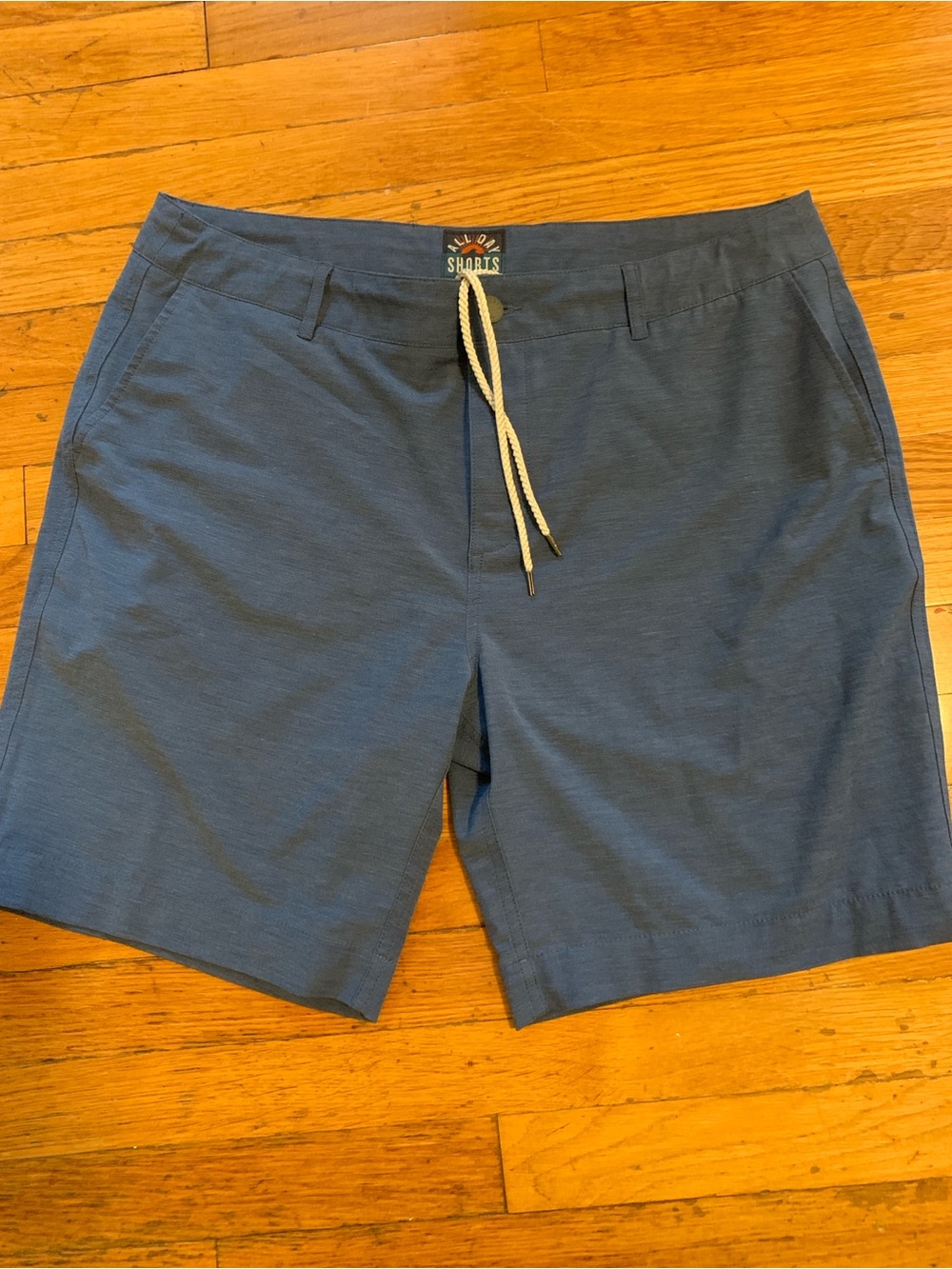 Faherty All Day Shorts Outdoor Beach Summer Drawstring Blue Men's 36 MSRP $108
